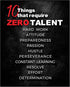Posterizer 1 pcs-10 things that require zero talent-Men's Art Collection-Motivational & Inspirational Art-Gift for Entrepreneurs-Decor for Home & ...